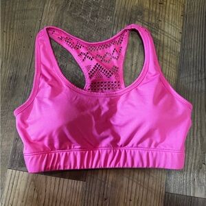 Vibrant Pink Racerback Sports Bra